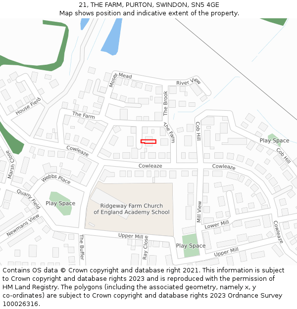 21, THE FARM, PURTON, SWINDON, SN5 4GE: Location map and indicative extent of plot