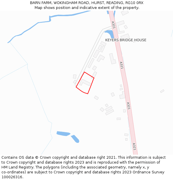 BARN FARM, WOKINGHAM ROAD, HURST, READING, RG10 0RX: Location map and indicative extent of plot