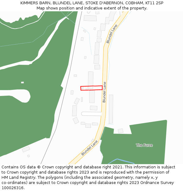 KIMMERS BARN, BLUNDEL LANE, STOKE D'ABERNON, COBHAM, KT11 2SP: Location map and indicative extent of plot