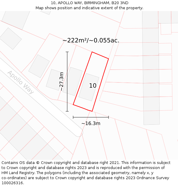 10, APOLLO WAY, BIRMINGHAM, B20 3ND: Plot and title map
