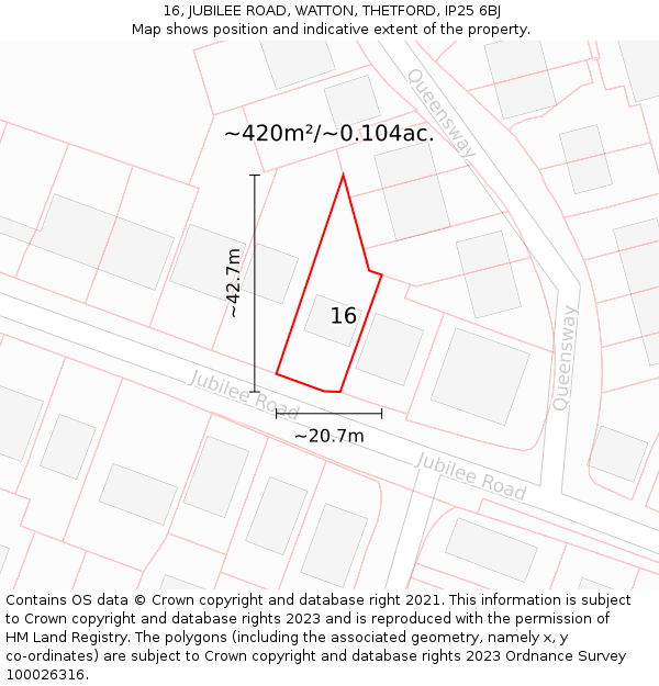 Watton Postcode Map 16, JUBILEE ROAD, WATTON, THETFORD, IP25 6BJ - £215,000
