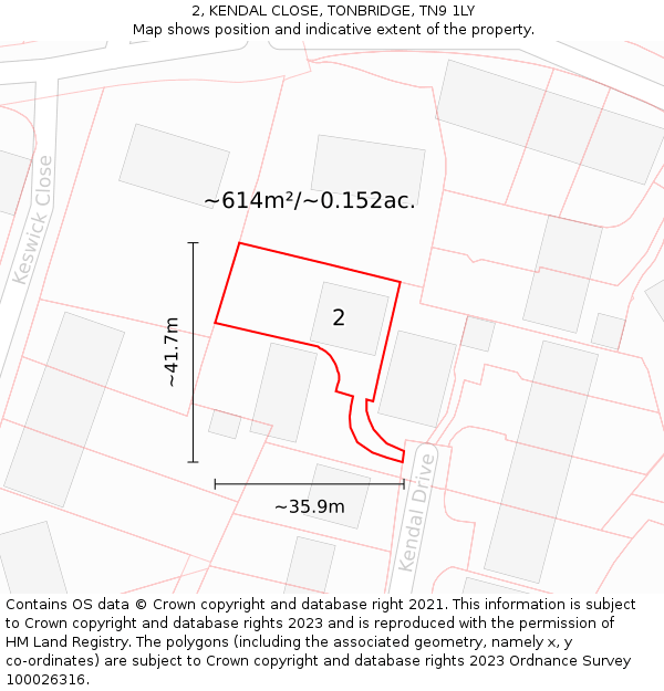 Tn9 Postcode Map 2, KENDAL CLOSE, TONBRIDGE, TN9 1LY - £1,200,000