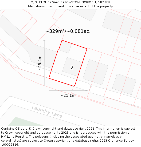 2, SHELDUCK WAY, SPROWSTON, NORWICH, NR7 8FR: Plot and title map