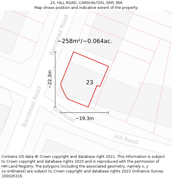 Sm5 Postcode Map 23, HILL ROAD, CARSHALTON, SM5 3RA - £875,000