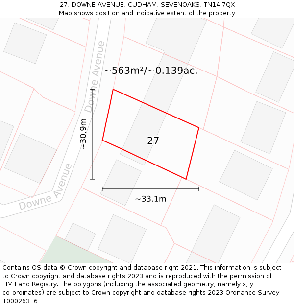 27, DOWNE AVENUE, CUDHAM, SEVENOAKS, TN14 7QX - £730,000