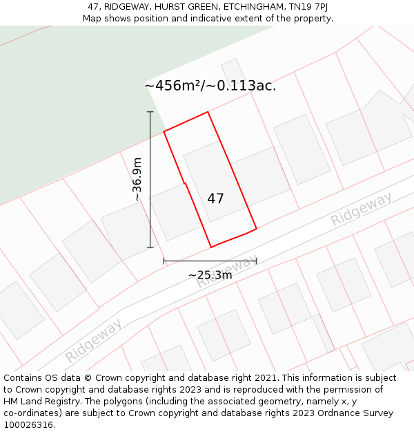 Tn19 Postcode Map 47, RIDGEWAY, HURST GREEN, ETCHINGHAM, TN19 7PJ - £360,000