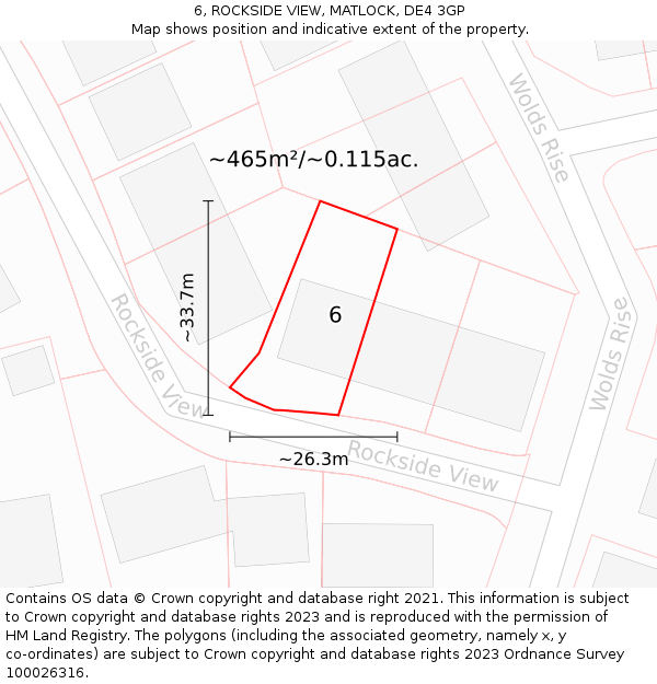 6, ROCKSIDE VIEW, MATLOCK, DE4 3GP: Plot and title map