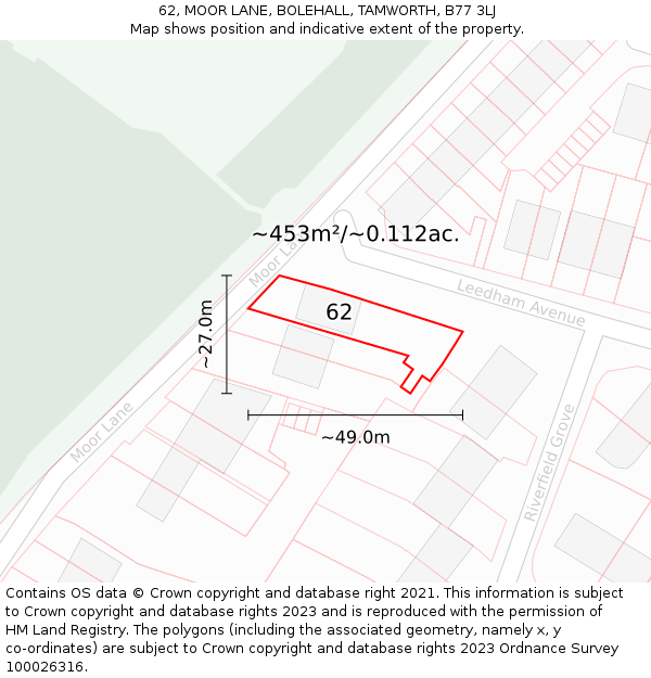 B77 Postcode Map 62, MOOR LANE, BOLEHALL, TAMWORTH, B77 3LJ - £187,000