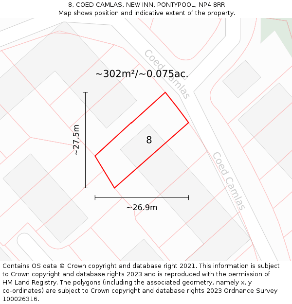 Np4 Postcode Map 8, COED CAMLAS, NEW INN, PONTYPOOL, NP4 8RR - £186,000
