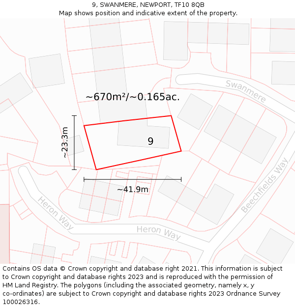 Tf10 Postcode Map 9, SWANMERE, NEWPORT, TF10 8QB - £460,000
