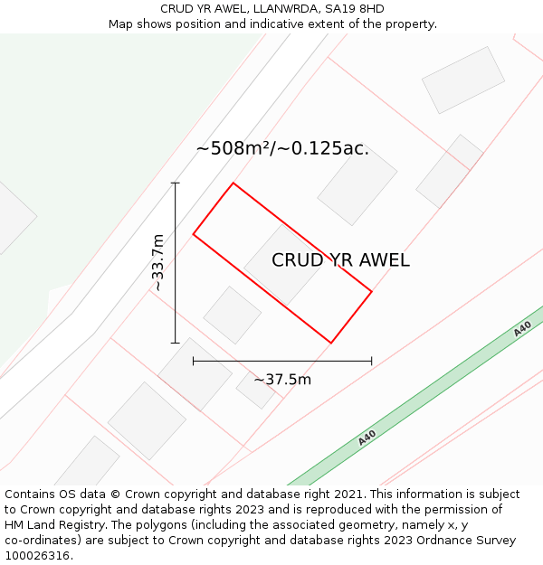 Sa19 Postcode Map CRUD YR AWEL, LLANWRDA, SA19 8HD - £135,000