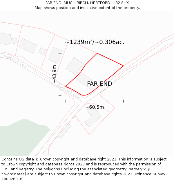 FAR END, MUCH BIRCH, HEREFORD, HR2 8HX: Plot and title map