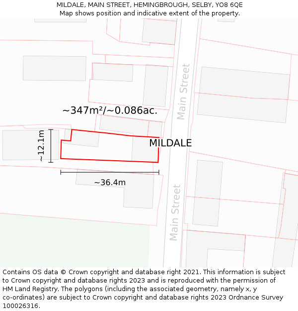 Hemingbrough Map MILDALE, MAIN STREET, HEMINGBROUGH, SELBY, YO8 6QE - £200,000