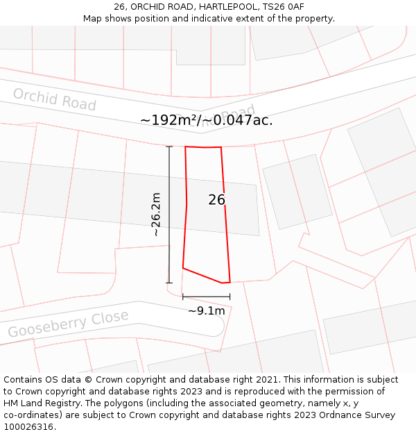 Ts26 Postcode Map 26, ORCHID ROAD, HARTLEPOOL, TS26 0AF - £130,000