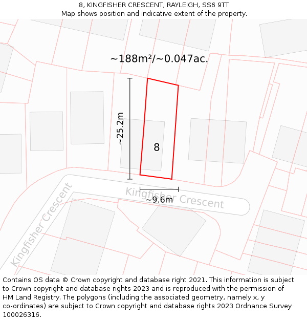 Ss6 Postcode Map 8, KINGFISHER CRESCENT, RAYLEIGH, SS6 9TT - £340,000