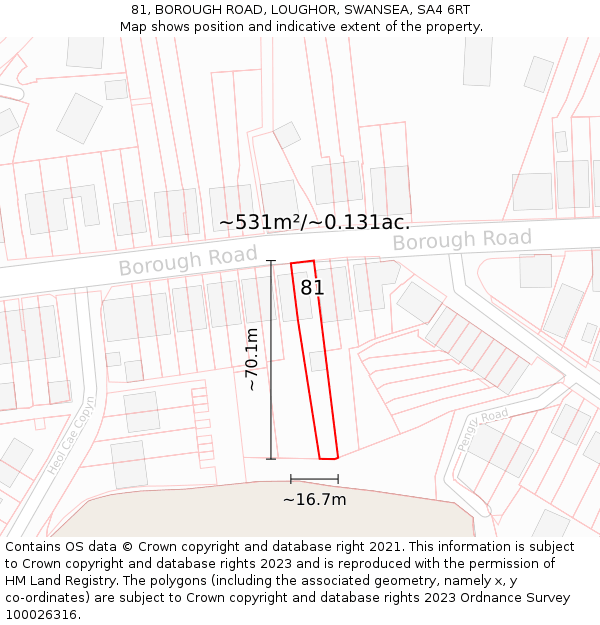 Sa4 Postcode Map 81, BOROUGH ROAD, LOUGHOR, SWANSEA, SA4 6RT - £230,000