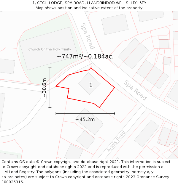 1, CECIL LODGE, SPA ROAD, LLANDRINDOD WELLS, LD1 5EY - £122,500