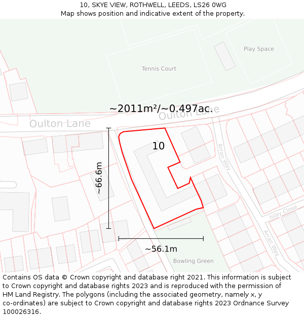 10, SKYE VIEW, ROTHWELL, LEEDS, LS26 0WG: Plot and title map