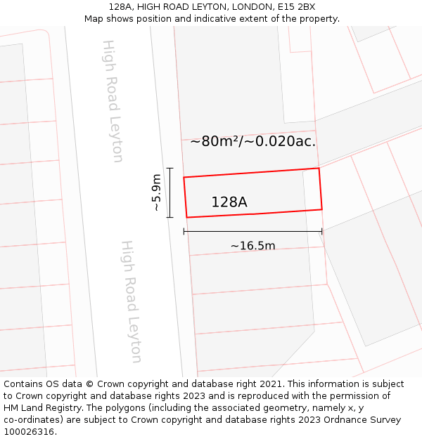 Postcode Map E15 4lp 128A, HIGH ROAD LEYTON, LONDON, E15 2BX - £120,000