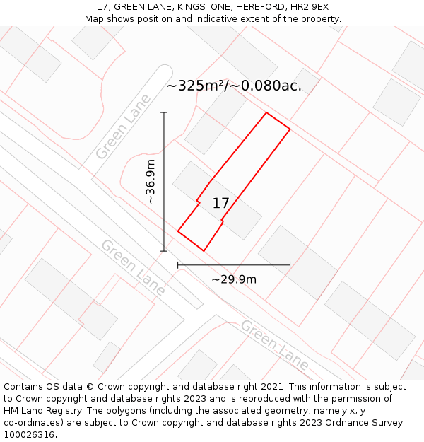 Hr2 Postcode Map 17, GREEN LANE, KINGSTONE, HEREFORD, HR2 9EX - £160,000