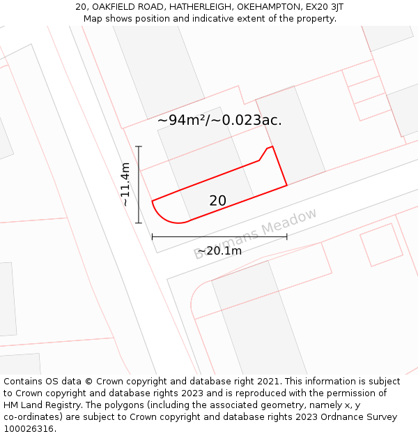 20, OAKFIELD ROAD, HATHERLEIGH, OKEHAMPTON, EX20 3JT - £150,000