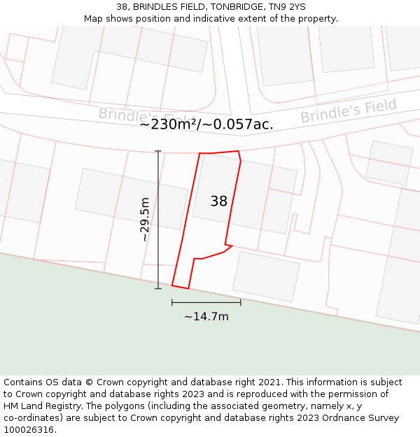 Tn9 Postcode Map 38, BRINDLES FIELD, TONBRIDGE, TN9 2YS - £249,995