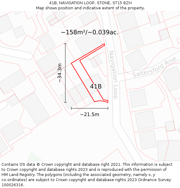 41B, NAVIGATION LOOP, STONE, ST15 8ZH: Plot and title map