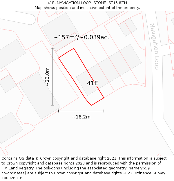 41E, NAVIGATION LOOP, STONE, ST15 8ZH: Plot and title map