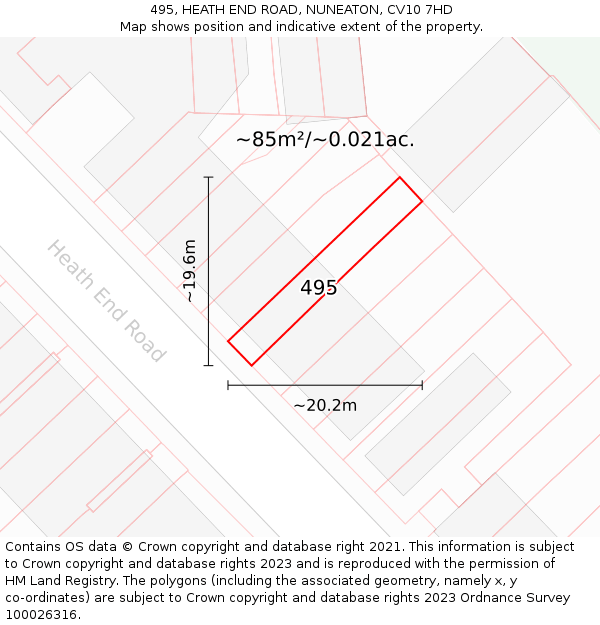 Nuneaton Postcode Map 495, HEATH END ROAD, NUNEATON, CV10 7HD - £130,000