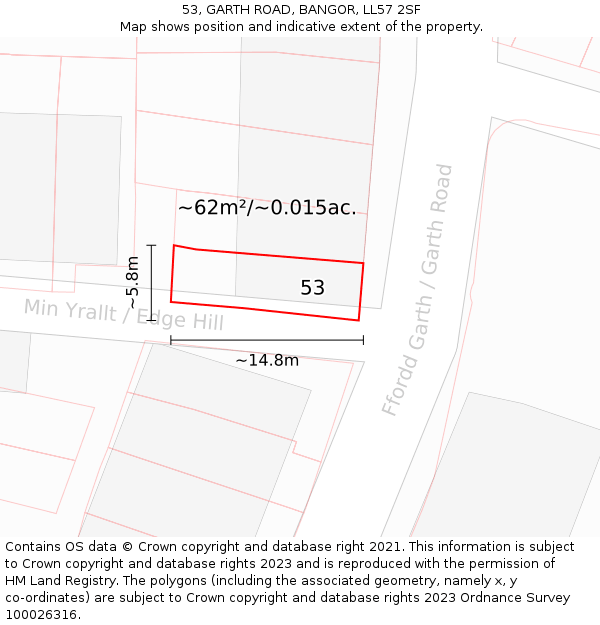 Ll57 Postcode Map 53, GARTH ROAD, BANGOR, LL57 2SF - £173,500