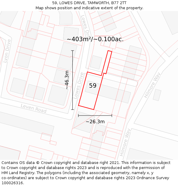 B77 Postcode Map 59, LOWES DRIVE, TAMWORTH, B77 2TT - £260,000