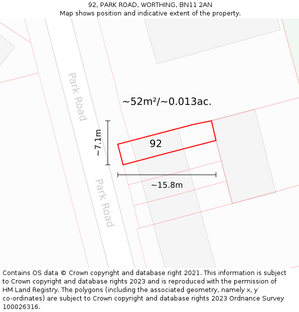 Bn11 Postcode Map 92, PARK ROAD, WORTHING, BN11 2AN - £180,000