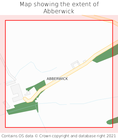 Map showing extent of Abberwick as bounding box