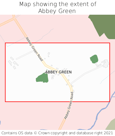 Map showing extent of Abbey Green as bounding box