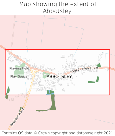 Map showing extent of Abbotsley as bounding box