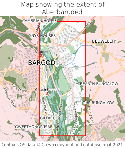 Map showing extent of Aberbargoed as bounding box