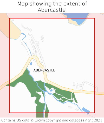 Map showing extent of Abercastle as bounding box
