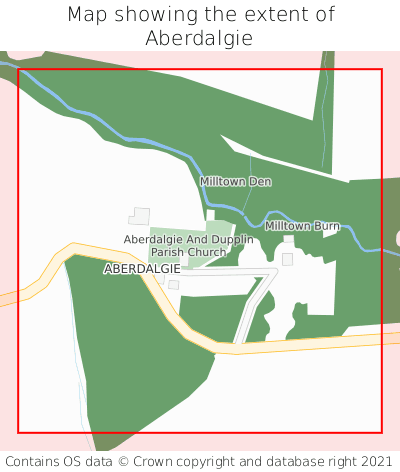Map showing extent of Aberdalgie as bounding box