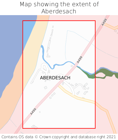 Map showing extent of Aberdesach as bounding box