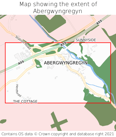 Map showing extent of Abergwyngregyn as bounding box