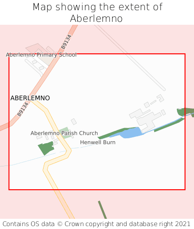 Map showing extent of Aberlemno as bounding box