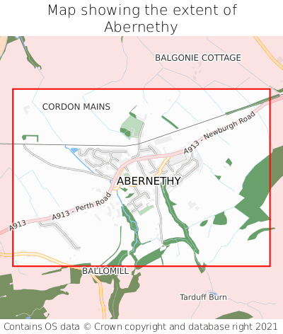 Map showing extent of Abernethy as bounding box