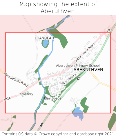 Map showing extent of Aberuthven as bounding box