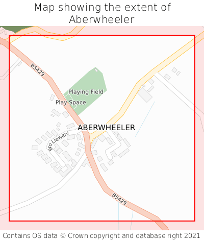 Map showing extent of Aberwheeler as bounding box