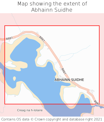 Map showing extent of Abhainn Suidhe as bounding box