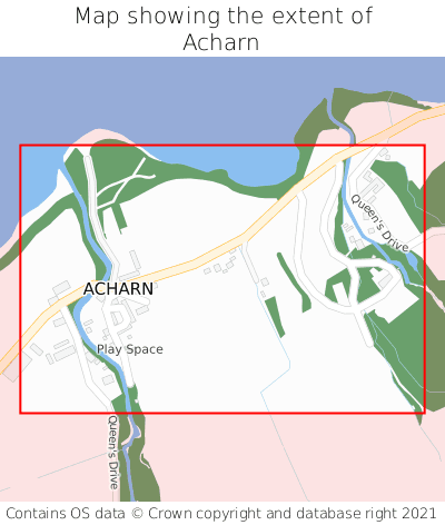 Map showing extent of Acharn as bounding box