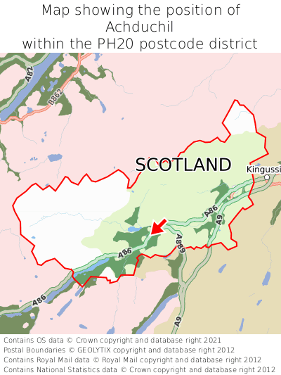 Map showing location of Achduchil within PH20