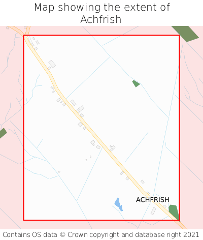 Map showing extent of Achfrish as bounding box