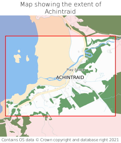 Map showing extent of Achintraid as bounding box