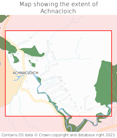 Map showing extent of Achnacloich as bounding box